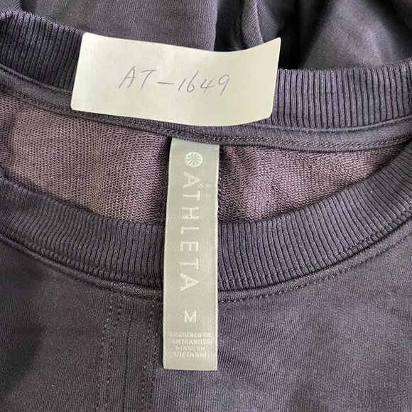 Athleta Nirvana Side Tie Samsara Sweatshirt Top Gray NWT Women's Medium‎ - Picture 2 of 9